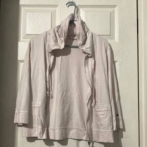 Tommy Hilfiger Women’s Size Large Full Zipper 3/4 Sleeves Top Pink Color